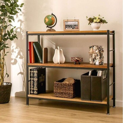 니토리 일본 빈티지 철제 선반 2단 폭 90cm 브라운
