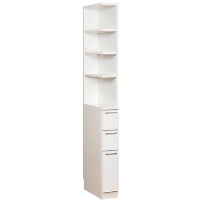 [니토리 일본 ] [서랍 타입]폭1cm단위로 선택가능 2 면오픈 틈 수납좌 오픈 WH(폭15×깊이52cm)