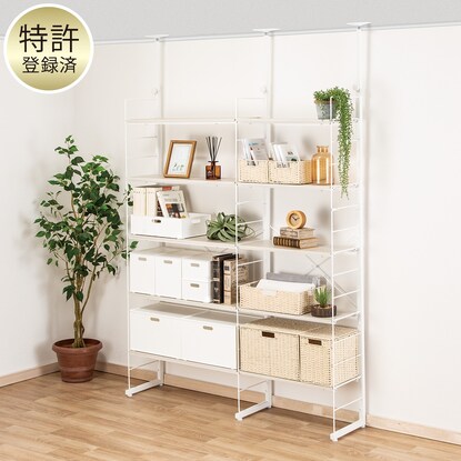 니토리 일본 N포르다 벽면 수납 2연 세트 폭 80cm+60cm 화이트 워시