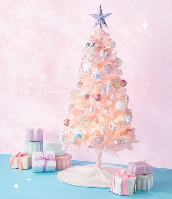 ピンクのクリスマスツリー