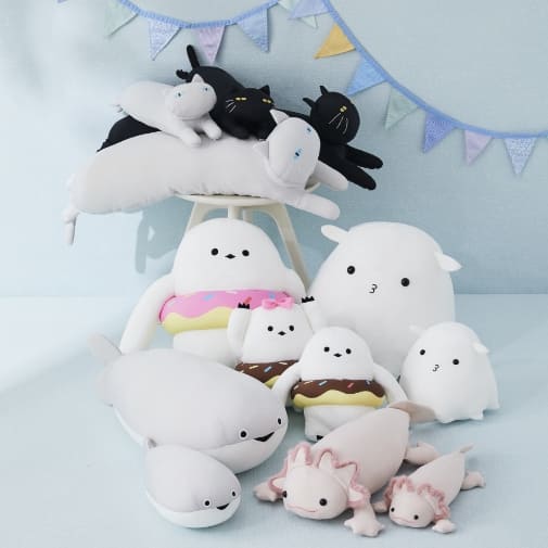 接触冷感生地のかわいいぬいぐるみたちの画像。