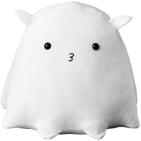 ペットベッドについてのコメントを話すメンダコのぬいぐるみの画像