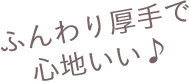 ふんわり厚手で心地いい♪
