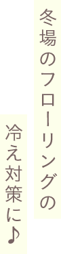 冬場のフローリングの冷え対策に♪