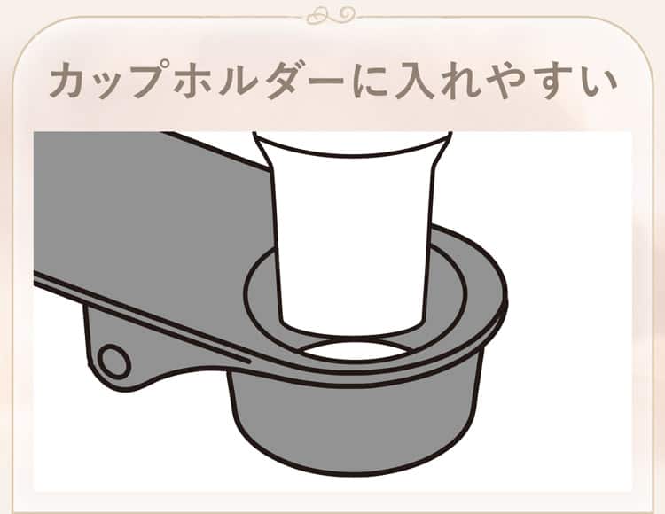 カップホルダーに入れやすい