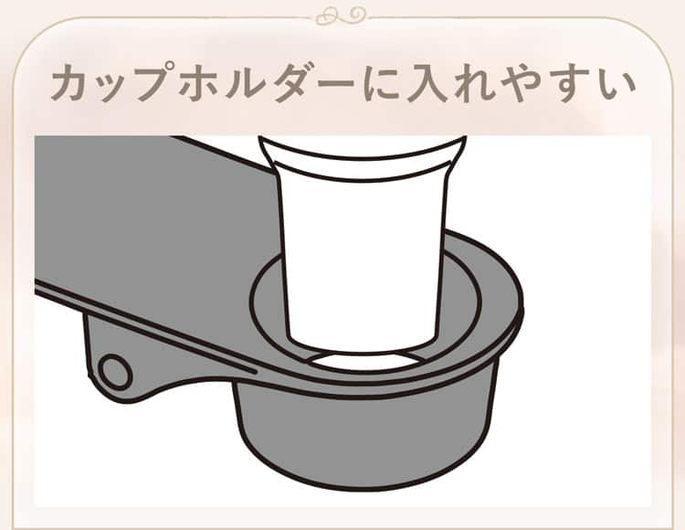 カップホルダーに入れやすい