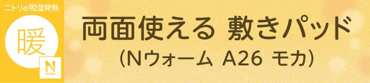 両面使える 敷きパッド (Nウォーム A26 モカ)