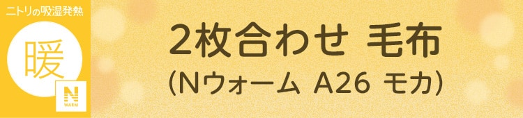 2枚合わせ 毛布 (Nウォーム A26 モカ)