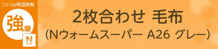 2枚合わせ 毛布(Nウォームスーパー A26 グレー)