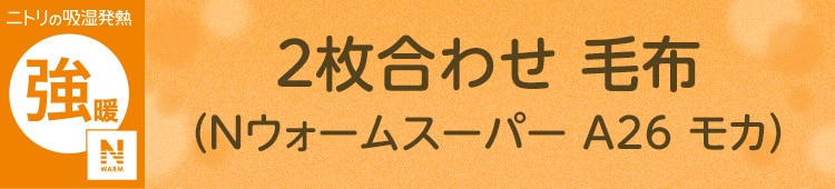 2枚合わせ 毛布 (Nウォームスーパー A26 モカ)