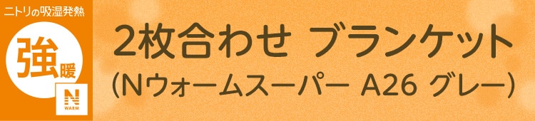 2枚合わせ ブランケット(Nウォームスーパー A26 グレー)