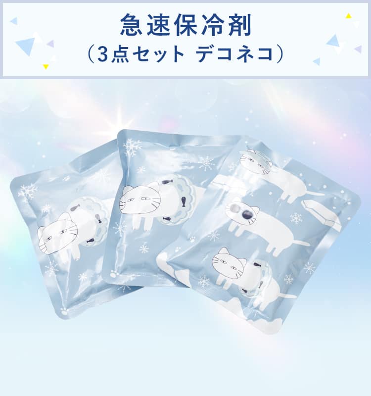 急速保冷剤(3点セット デコネコ)