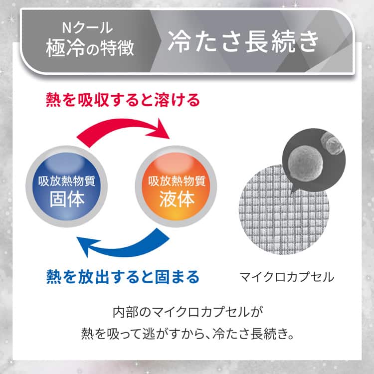 Nクール 極冷の特徴 冷たさ長続き