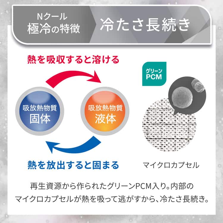Nクール 極冷の特徴 冷たさ長続き