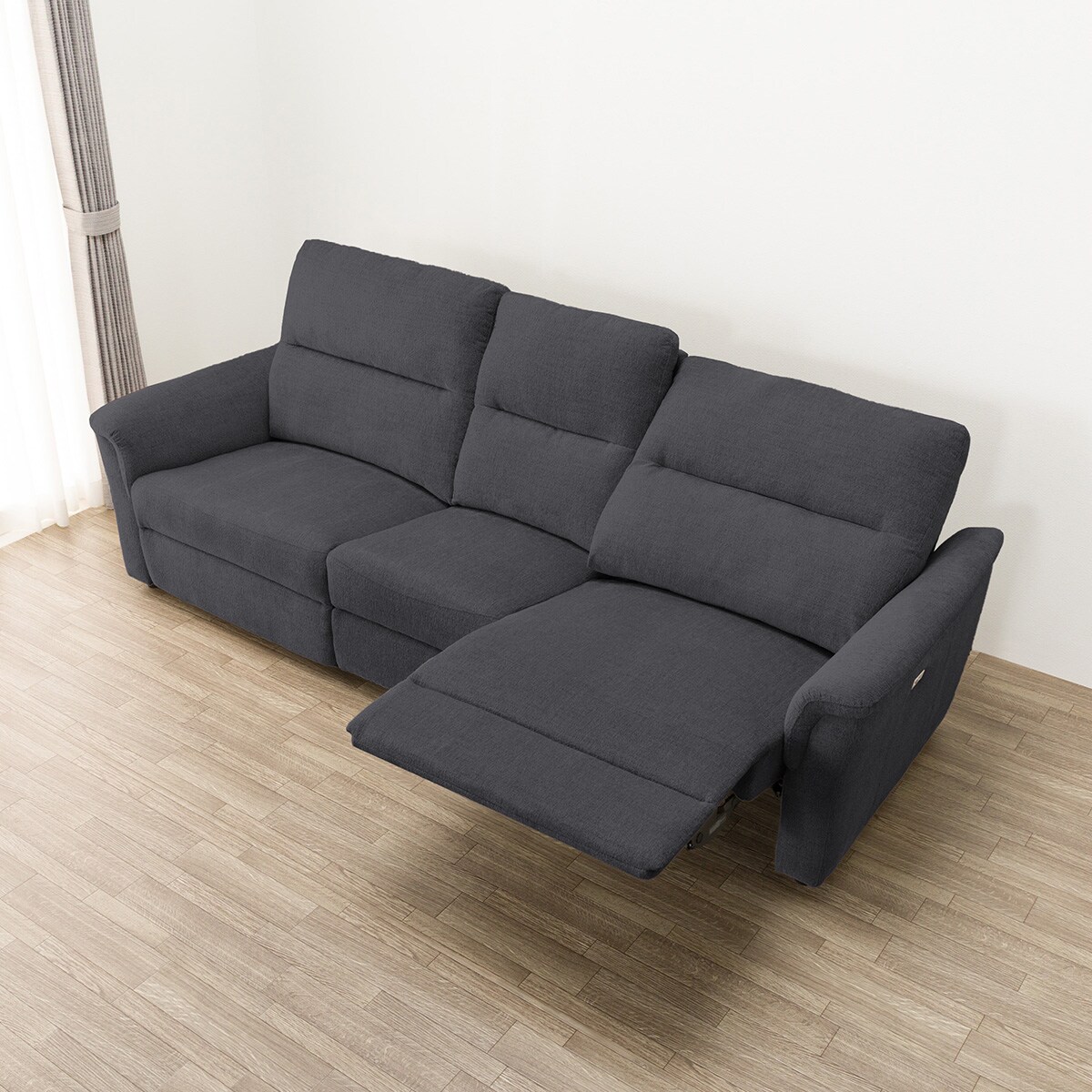 ニトリ　3人掛け電動布張り　リクライニングソファ(KK6133 DGY) 楽天市場】電動布張りリクライニングソファ(KK6133)【配送員設置商品