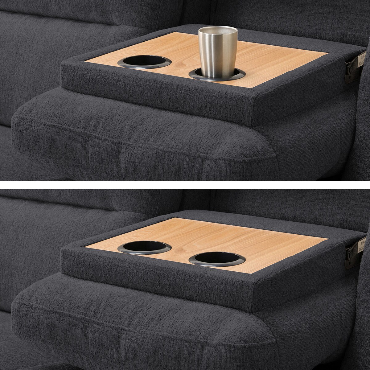 3人掛け電動リクライニングソファ+テーブルユニット 布張りタイプ