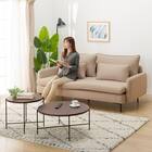 傷・汚れに強い 広い座面のゆったり 3人掛けソファ + ヘッドレスト1本セット 布張りタイプ (MS01 3P/ヘッドレスト 肘あり Nシールド BE) 15枚目画像