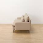 傷・汚れに強い 広い座面のゆったり 3人掛けソファ + ヘッドレスト1本セット 布張りタイプ (MS01 3P/ヘッドレスト 肘あり Nシールド BE) 21枚目画像