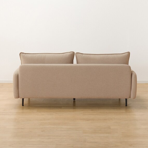 傷・汚れに強い 広い座面のゆったり 3人掛けソファ + ヘッドレスト1本セット 布張りタイプ (MS01 3P/ヘッドレスト 肘あり Nシールド BE) 22枚目画像