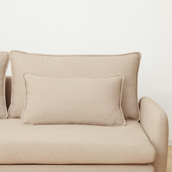 傷・汚れに強い 広い座面のゆったり 3人掛けソファ + ヘッドレスト1本セット 布張りタイプ (MS01 3P/ヘッドレスト 肘あり Nシールド BE) 23枚目画像