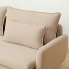 傷・汚れに強い 広い座面のゆったり 3人掛けソファ + ヘッドレスト1本セット 布張りタイプ (MS01 3P/ヘッドレスト 肘あり Nシールド BE) 25枚目画像