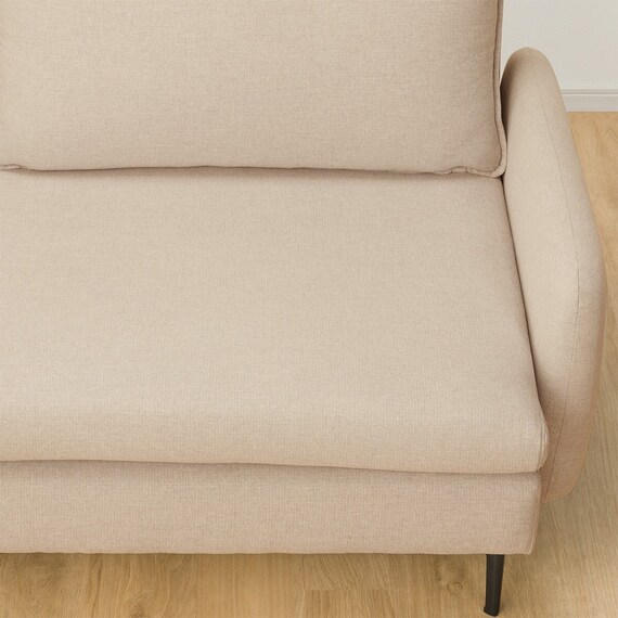 傷・汚れに強い 広い座面のゆったり 3人掛けソファ + ヘッドレスト1本セット 布張りタイプ (MS01 3P/ヘッドレスト 肘あり Nシールド BE) 28枚目画像