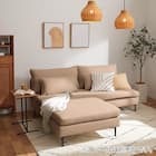 傷・汚れに強い 広い座面のゆったり 3人掛けソファ + ヘッドレスト1本セット 布張りタイプ (MS01 3P/ヘッドレスト 肘あり Nシールド BE) 34枚目画像