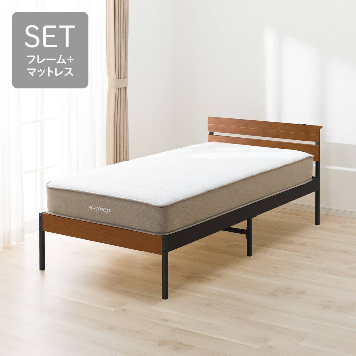 1202 シングルベッド マットレス付き 新品 8set_s_be.jpg