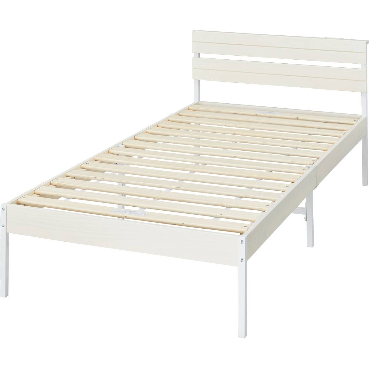 シングル すのこベッドフレームマットレスセット(XB101 WW-WW/N