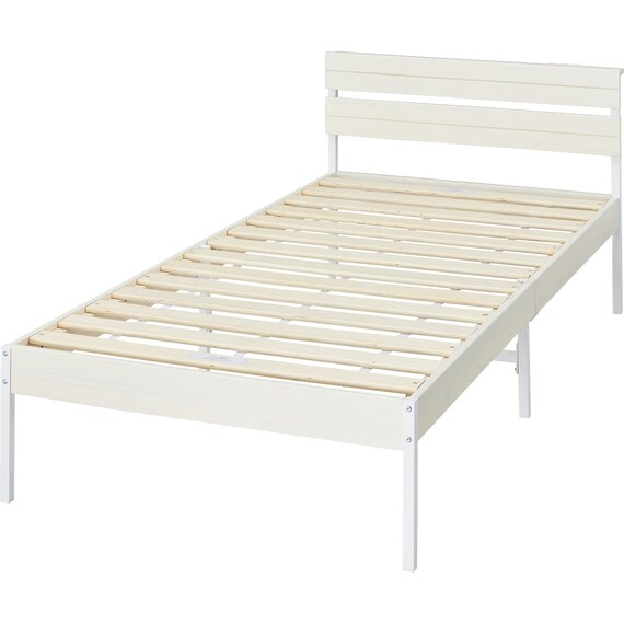 シングル すのこベッドフレームマットレスセット(XB101 WW-WW/ZC001 EM) 7枚目画像