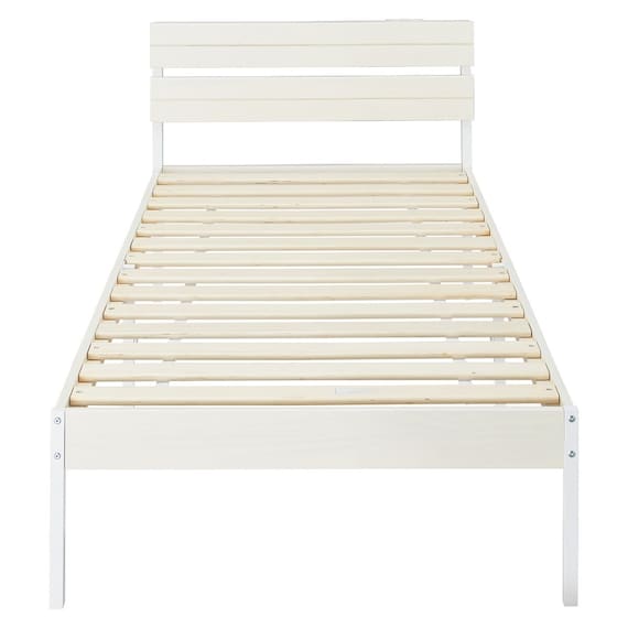 シングル すのこベッドフレームマットレスセット(XB101 WW-WW/ZC001 EM) 8枚目画像