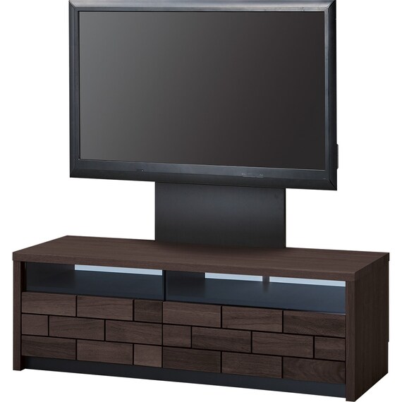 ローボード + TV固定ボードセット (ブロリック4 116CK BK/MX50N BK) 1枚目画像