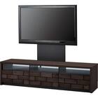 ローボード + TV固定ボードセット (ブロリック4 156CK BK/MX50N BK) 1枚目画像