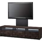 ローボード + TV固定ボードセット (ブロリック4 156CK BK/MX50N BK) 1枚目画像