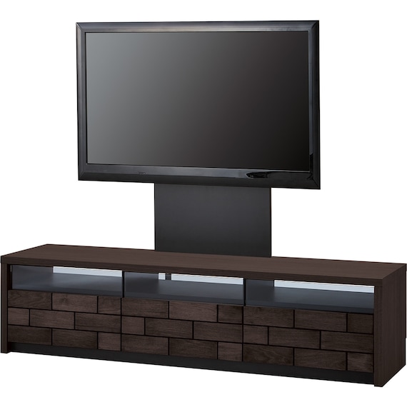 ローボード + TV固定ボードセット (ブロリック4 156CK BK/MX50N BK) 1枚目画像