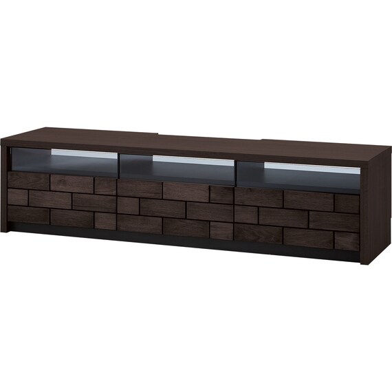 ローボード + TV固定ボードセット (ブロリック4 156CK BK/MX50N BK) 2枚目画像