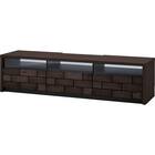 ローボード + TV固定ボードセット (ブロリック4 156CK BK/MX50N BK) 2枚目画像