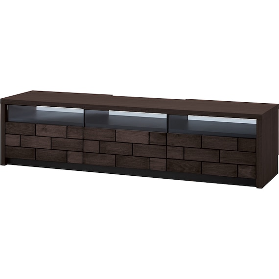 ローボード + TV固定ボードセット (ブロリック4 156CK BK/MX50N BK) 2枚目画像