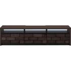 ローボード + TV固定ボードセット (ブロリック4 156CK BK/MX50N BK) 3枚目画像