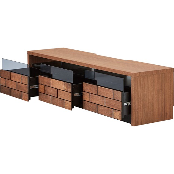 ローボード + TV固定ボードセット (ブロリック4 156CK MBR/MX50N BK) 5枚目画像