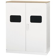 スチール書庫(ゴミ箱収納 HOS-HRTRX 天板付き NA/WH)
