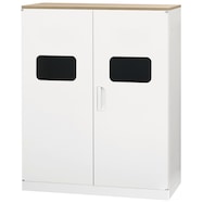 スチール書庫(ゴミ箱収納 HOS-HRTRX 天板付き NA/WH)