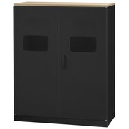 スチール書庫(ゴミ箱収納 HOS-HRTRX 天板付き NA/BK)