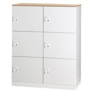 パーソナルロッカー(6人用 3段 HOS-PDAT10506X 天板付き WH)