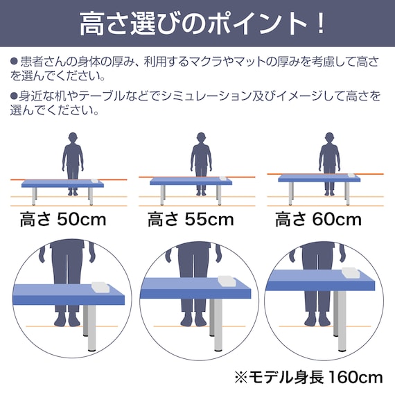 診察台(TB-908 幅60×奥行190×高さ60cm MDBL) 9枚目画像