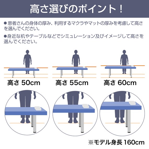診察台(TB-908 幅60×奥行190×高さ60cm LMGR) 9枚目画像
