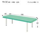 診察台(TB-908 幅65×奥行190×高さ60cm LGR) 10枚目画像