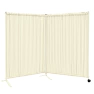 2連 パーテーション(TB-671 W2000 キャスター脚+片側固定脚)