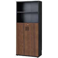 【お客様組立品・玄関先納品】木製キャビネット(ブリザ2 E ハーフ扉 5段)