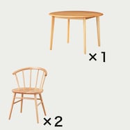 ダイニングテーブル3点セット(Nコレクション T-01R円形/C-53)